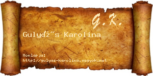 Gulyás Karolina névjegykártya